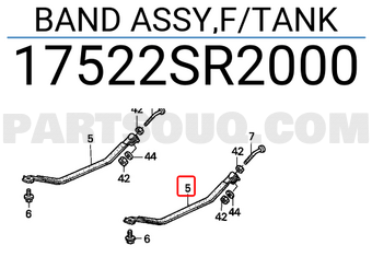 Honda 17522SR2000 BAND ASSY,F/TANK