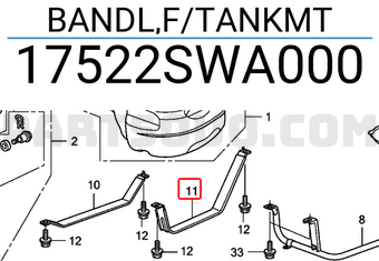 Honda 17522SWA000 BANDL,F/TANKMT