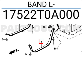 Honda 17522T0A000 BAND L