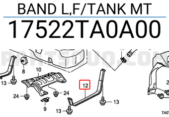 Honda 17522TA0A00 BAND L,F/TANK MT