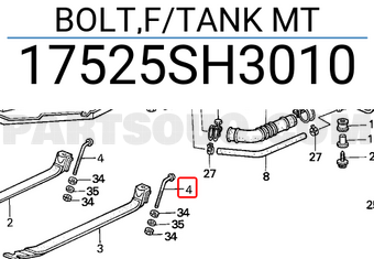 Honda 17525SH3010 BOLT,F/TANK MT