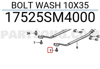 Honda 17525SM4000 BOLT WASH 10X35