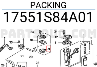 Honda 17551S84A01 PACKING