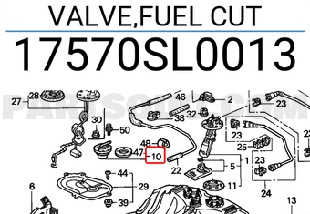 Honda 17570SL0013 VALVE,FUEL CUT