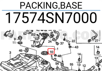 Honda 17574SN7000 PACKING,BASE