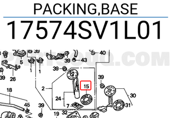 Honda 17574SV1L01 PACKING,BASE