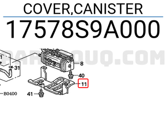 Honda 17578S9A000 COVER,CANISTER