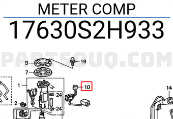 Honda 17630S2H933 METER COMP