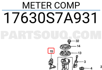 Honda 17630S7A931 METER COMP
