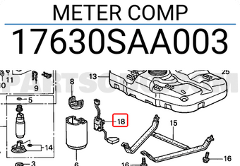 Honda 17630SAA003 METER COMP