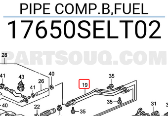 Honda 17650SELT02 PIPE COMP.B,FUEL