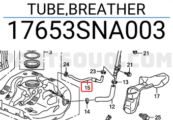 Honda 17653SNA003 TUBE,BREATHER
