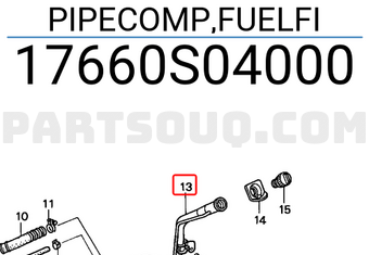 Honda 17660S04000 PIPECOMP,FUELFI