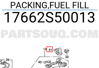 Honda 17662S50013 PACKING,FUEL FILL
