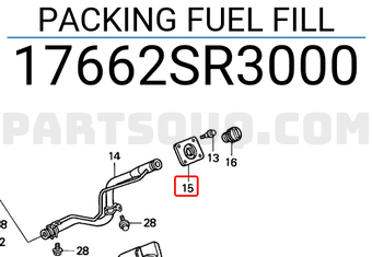 Honda 17662SR3000 PACKING FUEL FILL