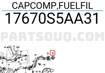 Honda 17670S5AA31 CAPCOMP,FUELFIL