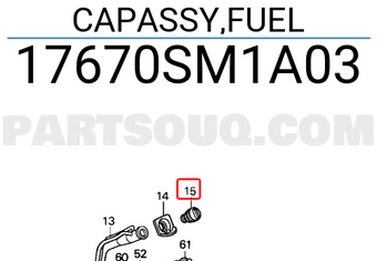 Honda 17670SM1A03 CAPASSY,FUEL