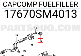 Honda 17670SM4013 CAPCOMP,FUELFILLER