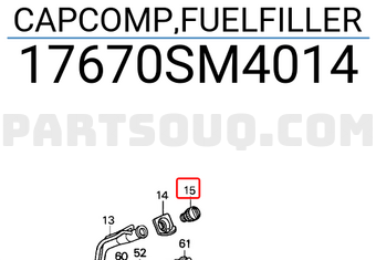 Honda 17670SM4014 CAPCOMP,FUELFILLER