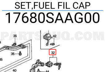 Honda 17680SAAG00 SET,FUEL FIL CAP