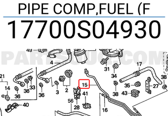 Honda 17700S04930 PIPE COMP,FUEL (F