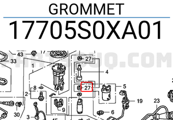 Honda 17705S0XA01 GROMMET