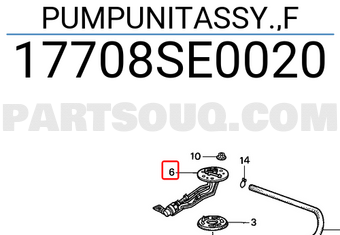 Honda 17708SE0020 PUMPUNITASSY.,F