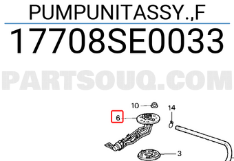 Honda 17708SE0033 PUMPUNITASSY.,F