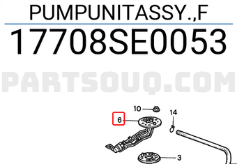 Honda 17708SE0053 PUMPUNITASSY.,F