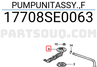 Honda 17708SE0063 PUMPUNITASSY.,F