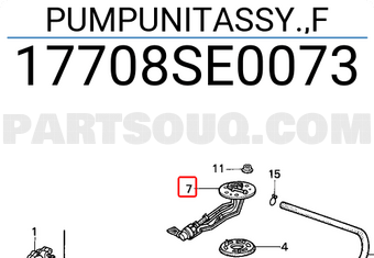 Honda 17708SE0073 PUMPUNITASSY.,F
