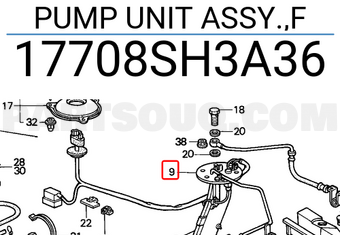 Honda 17708SH3A36 PUMP UNIT ASSY.,F