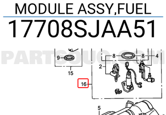 Honda 17708SJAA51 MODULE ASSY,FUEL