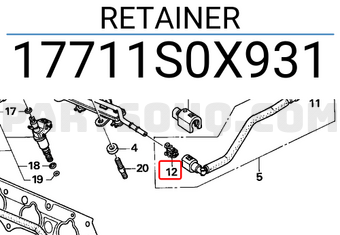 Honda 17711S0X931 RETAINER