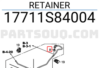 Honda 17711S84004 RETAINER