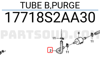 Honda 17718S2AA30 TUBE B,PURGE