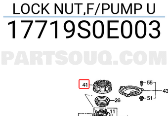 Honda 17719S0E003 LOCK NUT,F/PUMP U