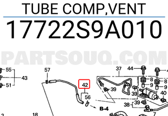 Honda 17722S9A010 TUBE COMP,VENT
