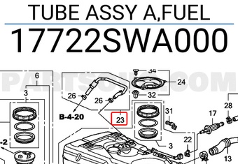 Honda 17722SWA000 TUBE ASSY A,FUEL