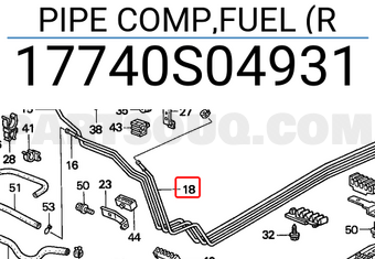 Honda 17740S04931 PIPE COMP,FUEL (R