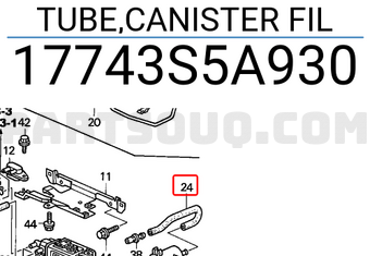 Honda 17743S5A930 TUBE,CANISTER FIL