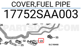 Honda 17752SAA003 COVER,FUEL PIPE