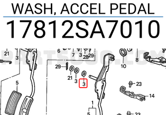 Honda 17812SA7010 WASH, ACCEL PEDAL