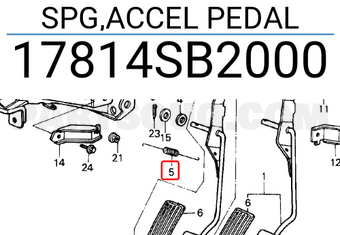 Honda 17814SB2000 SPG,ACCEL PEDAL