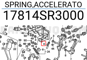 Honda 17814SR3000 SPRING,ACCELERATO
