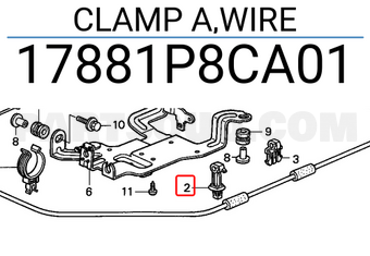Honda 17881P8CA01 CLAMP A,WIRE