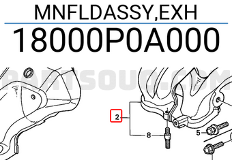 Honda 18000P0A000 MNFLDASSY,EXH