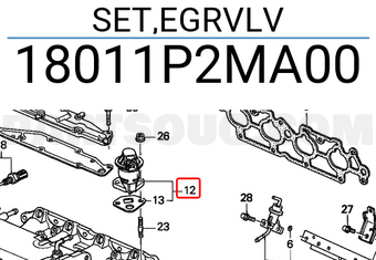 Honda 18011P2MA00 SET,EGRVLV