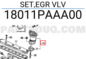 Honda 18011PAAA00 SET,EGR VLV