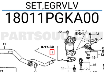 Honda 18011PGKA00 SET,EGRVLV